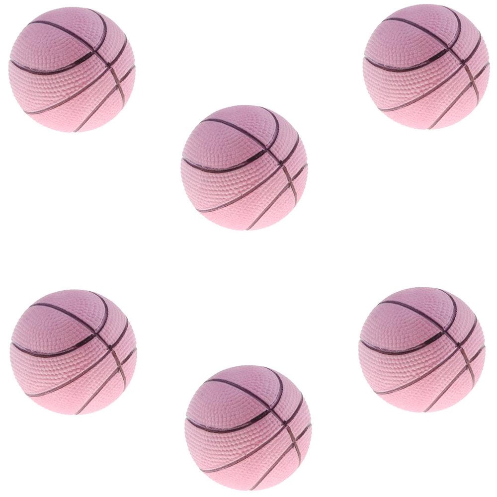 MesaSe Lot de 6 Balles Rebondissantes Balle Mini Ballon de Basketball Jouet Sensoriel Sans BPA Bleu
