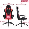 thumbnail image 2 of Video Gaming Chair, PU Leather Racing Chair, Ergonomic Office Chairs High Back Gamer Chair Computer Desk Chairs Lumbar Support with Arms Swivel Chair  for Adults(Red), 2 of 7