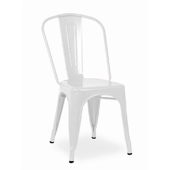 Chaise à manger Plata Décor Import enduite de poudre de roche en blanc