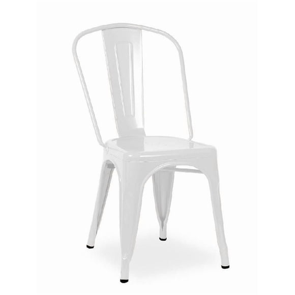 Tolix Armless Chair in white color