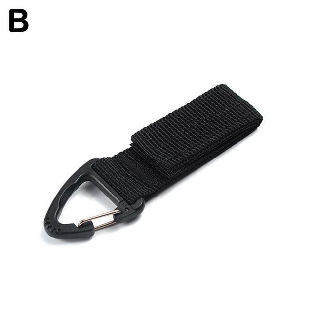 Outdoor Tactical Nylon Webbing Keychain Backpack Clasp Buckle Hook L4A0