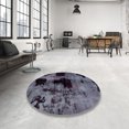 thumbnail image 3 of Ahgly Company Tapis d'Intérieur Carrés Abstraits Noirs Abstraits pour Aire, 8 Pieds Carré, 3 of 6