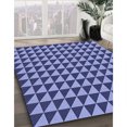 thumbnail image 3 of Ahgly Company Tapis d'Intérieur Lavable en Machine Carré Bleu Denim, 6 Pieds Carré, 3 of 7