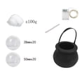 thumbnail image 3 of Halloween Decorations Witches Cauldron, Black Witch Cauldron, Large Plastic Cauldron For Halloween Decorations Outdoor & Indoor, 8 Inch Cauldron Halloween Decor, 3 of 7