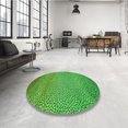 thumbnail image 4 of Ahgly Tapis Rond Lavable en Machine Intérieur Transitionnel Vert, 3 Pieds Rond, 4 of 7