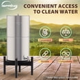 thumbnail image 2 of iSpring Wooden Stand for DGF2 Gravity-Fed Stainless Steel Countertop Water Filter System, Black Wood, 2 of 5