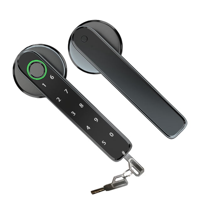 Kctiaxy Door Lock Fingerprint Door Lock Wooden Door Keyboard Keyless Fingerprint Lock Handle Kitchen Appliances
