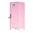 thumbnail image 3 of veasfak Mini Locker Decorative Iron Girls Lockbox for Stationery Jewelry Living Room light pink, 3 of 9