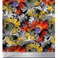 thumbnail image 1 of Soimoi Cotton Duck Fabric Flower Artistic Printed Fabric 1 Yard 42 Inch Wide, 1 of 3