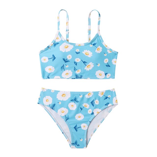 CHUANK 8-12Years Girl Bikini Bathing Suit Set 2 Piece Beach Swimsuit