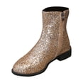 thumbnail image 2 of Amzcrzy Bottines pour Femmes Bottines Mi-Cheville pour Femmes Talon Épais Bout Rond Bottines pour Femmes Bottines pour Femmes Bottes pour Femmes Bottes pour Femmes Mode pour Femmes, 2 of 5