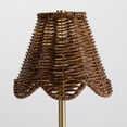 thumbnail image 2 of Merkury Innovations 14 inch Rattan Scallop Shade Portable LED Touch Lamp, Gold Base, 1-pack, 2 of 4
