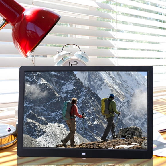 15.4 Inch Heart-Shaped Smart Digital Photo Frame, TN Screen, 32GB Playback, Music/Video Player, Adjustable Speed & Remote Control for Home Decor