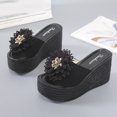 thumbnail image 4 of LSLJS Sandales Femmes Décontractées à Bout Ouvert Talons Hauts Épais Wedge Chaussures Fleurs Exquises Pantoufles, 4 of 6