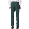 thumbnail image 3 of INSPIRE CHIC Men's Plaid Dress Slim Fit Checked Business Pants with Pockets 38 Green, 3 of 7