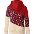 thumbnail image 5 of Pompotops Sweatshirts à Capuche pour Femmes, Col Bénitier, Manches Longues, Imprimé de Noël, avec Cordon de Serrage, 5 of 5