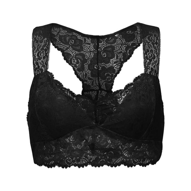 Womens Sports Bras Convertible Bra Feature V-Neck Longline Bra Style W-1818 Black L
