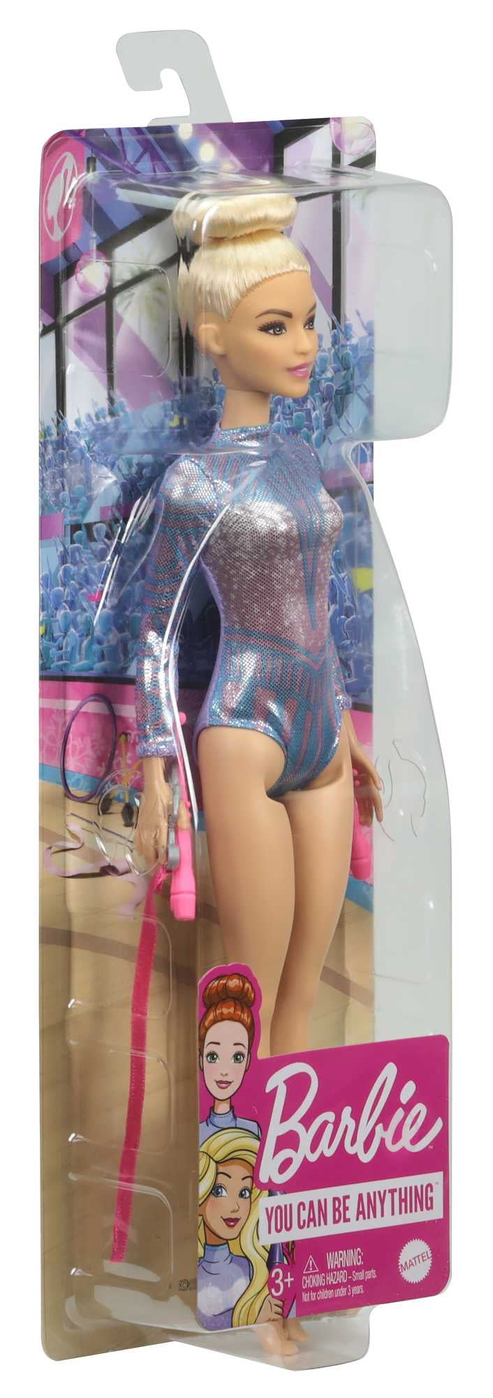 Barbie Poupée Gymnaste rythmique blonde, 30,40 cm, justaucorps