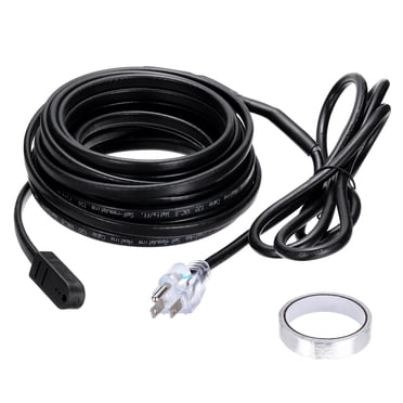 Uxcell 30FT Self Regulating Roof Heat Cable,8W/Ft 120V Electric Plugs 3 Prong Heat Tape for Roof and Gutters