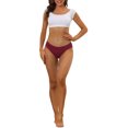 thumbnail image 2 of INSPIRE CHIC Women's Period Underwear Mid-Rised Hipster Panties, Available in Plus Size S Burgundy, 2 of 4