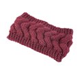 thumbnail image 1 of Bandeau d'Hiver pour Femmes, Élastique, Chaud pour la Tête, Épais, Bandeau d'Hiver, Cache-Oreilles pour Dames, Style Simple, Accessoires pour Cheveux pour Femmes, Rouge Violacé, 1 of 6