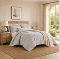 thumbnail image 1 of Swift Home Diamond Textured Soft Touch Duvet Cover Set, All Season Bedding with Zipper Closure, Includes Pillow Shams, King, Light Gray, 1 of 5