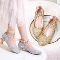 thumbnail image 4 of Chaussures pour Tout-Petites Filles Chaussures de Princesse Filles Ballerines à Paillettes Robe Chaussures Plates Mariage Fête Talon Chaussures de Princesse Bébé Étudiant Chaussures de Performance Chaussures Mary Jane, 4 of 7
