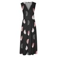 thumbnail image 4 of Yuyuzo Robes de Plage pour Femmes 2025 Décolleté en V Profond Sans Manches Robes Longues de Fête Fluides Boho Vacances Robe Maxi, 4 of 5