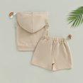 thumbnail image 4 of Gupgi 2PCS Baby Boy Summer Clothes Sleeveless Plaid Hooded Tank Tops+Shorts Set, 4 of 9