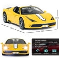 thumbnail image 2 of VOLTZ TOYS Licensed Ferrari 458 Speciale RC Car 1:14 Scale Remote Control Car with LED Lights, 2.4GHz, Toy Car for Kids & Adults - Yellow, 2 of 6