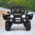 thumbnail image 4 of Patiojoy 12V Kids Ride on Truck 2 seats Children Electric Vehicle w/ 2.4GHz Remote Control & Retractable Handle Black, 4 of 10