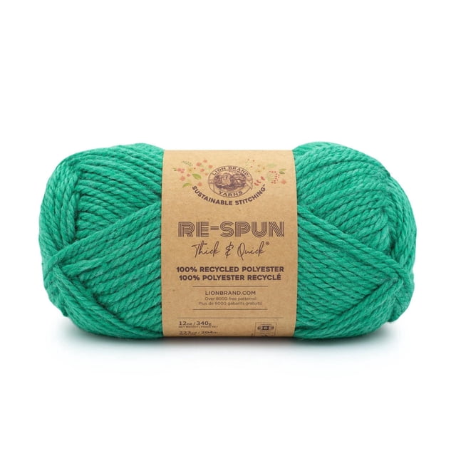 Fil de marque Lion Re-Filé Épais & Quick Jade 843-176I Super Encombrant Fil de polyester recyclé