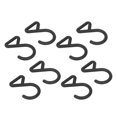 thumbnail image 3 of 60 PCS B07 2 Shaped Hanging Hooks Shoulder Strap Back Revolving Hook Pet Belt Buckle Hooks Internal Diameter 2.5cm/1.0in, 3 of 14