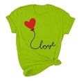 thumbnail image 4 of Meichang Hauts pour Femmes T-Shirts de la Saint-Valentin T-Shirts de Fête à Col Rond T-Shirts à Imprimé Cœur d'Amour T-Shirts à Manches Courtes Jolis Tees Blouses en Liquidation, 4 of 5