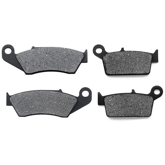 KMG Front + Rear Brake Pads Compatible with 1997-2007 Kawasaki KLX 300 R - Non-Metallic Organic NAO Brake Pads Set