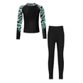 thumbnail image 1 of XUNZOO 2Pcs Girls Rash Guard Swimsuit UPF 50+ Swimming Costume Kids Long Sleeve Rash Shirts Legging Set Black A 8, 1 of 7