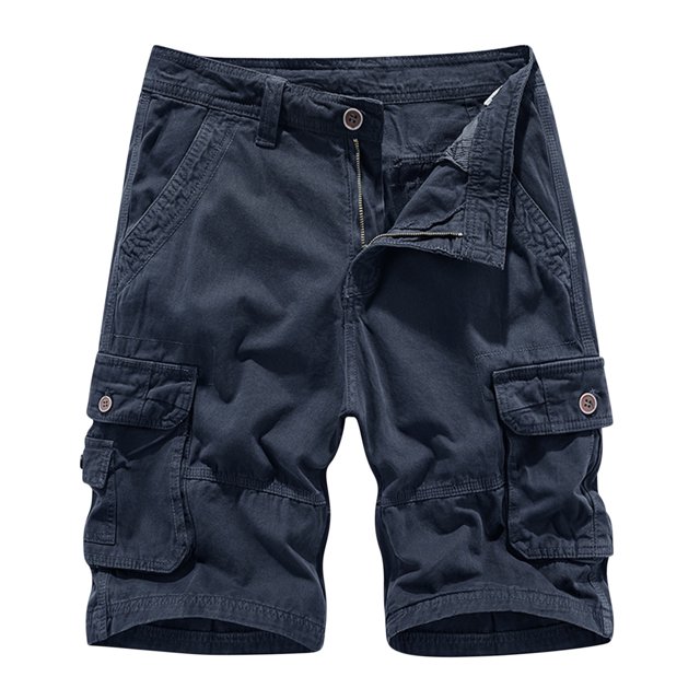 Diufon Men's Hiking Cargo Shorts Spring Summer Casual Loose Button Drawstring Waisted Outdoor Sport Shorts with Pockets