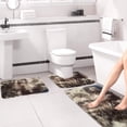thumbnail image 4 of EGNMCR Area Rug, Mixed Color Bath Mats 3 Set Winter Bathroom Rugs For 3 Pcs Toilet Mats Universal Soft Comfort Water Absorption Non Slip Thick Machine Washable Easy To Dry Dark Carpets Suits, 4 of 7