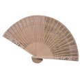 thumbnail image 1 of Agiferg Wedding Hand Fragrant Party Carved Bamboo Folding Fan Chinese Style Wooden, 1 of 1