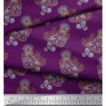 thumbnail image 3 of Soimoi Poly Georgette Fabric Artistic Paisley Printed Fabric 1 Yard 52 Inch Wide, 3 of 3
