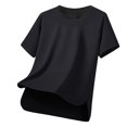 thumbnail image 1 of T-Shirts Unis pour Hommes en Polyester Polyvalents pour l'Extérieur Confort Estival Décontracté, 1 of 7