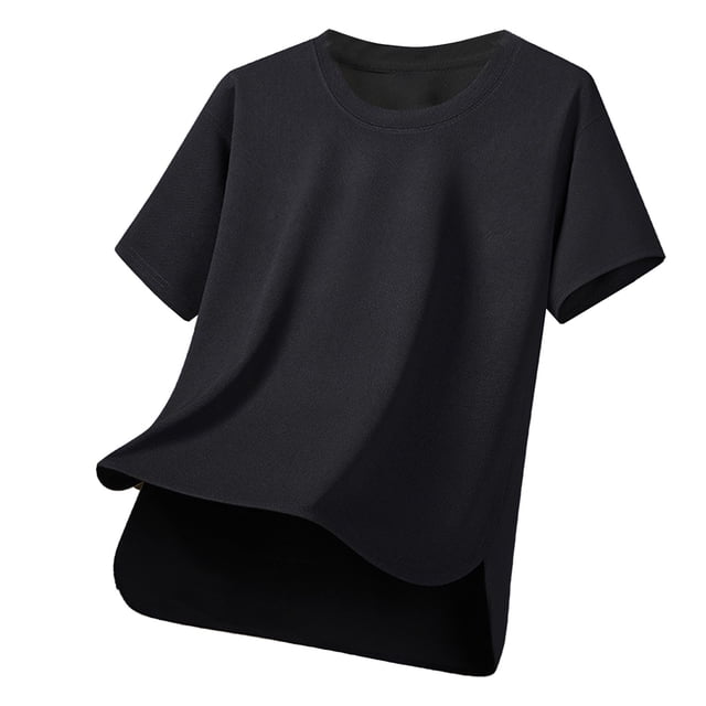 T-Shirts Unis pour Hommes en Polyester Polyvalents pour l'Extérieur Confort Estival Décontracté
