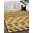 thumbnail image 2 of Ahgly Company Indoor Rectangle Abstract Golden Brown Yellow Oriental Area Rugs, 7' x 9', 2 of 6