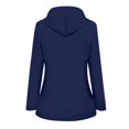 thumbnail image 3 of HTNBO Hooded Solid Color Rain Coats for Women Outdoor Windproof Plus Size Rain Jackets, 3 of 3