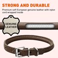 thumbnail image 3 of Dogline L1001-61 Collier Rond en Cuir 8-10 L x 0,25 Po L, Brun Foncé, 3 of 6