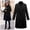 Black, variant on Wiyuqeen Womens Notched Lapel Collar Double Breasted Pea Coat Winter Wool Blend Over Coats Long Jackets Plus Size