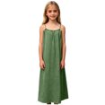 thumbnail image 4 of EGNMCR Robe Longue Ample à Bretelles pour Filles, Mode, Mignonne, Couleur Unie, avec Cordon au Dos, Robe pour Filles, 4 of 5