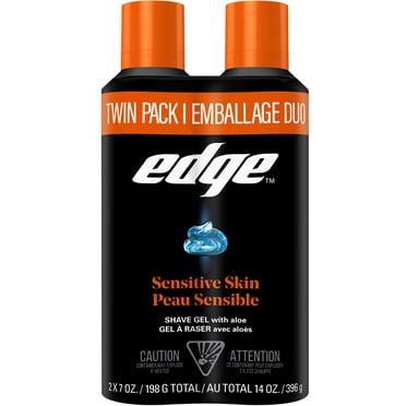 Edge Sensitive Skin Mens Shave Gel, Value Twin Pack