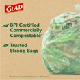 thumbnail image 3 of Glad Kitchen Compost Bags 2.6 Gallon Small Flat Top Bags Unscented 22 Count (Package May Vary), 3 of 5