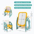 thumbnail image 3 of Gymax Kids Art Easel with Chair Kids Activity Table & Chair Set w/ Storage Basket, 3 of 10